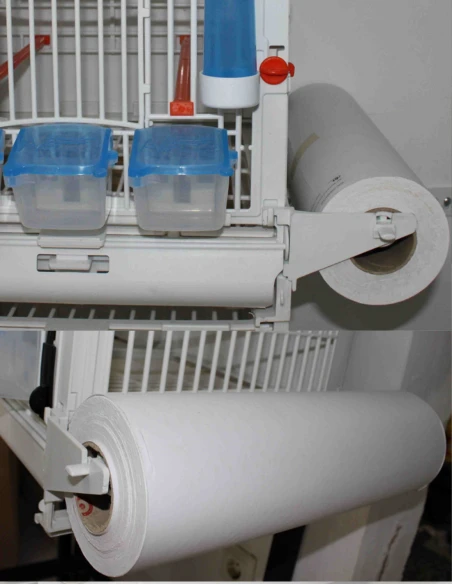 Rollo de papel para jaulas blanco 40 cm de ancho PIUMER